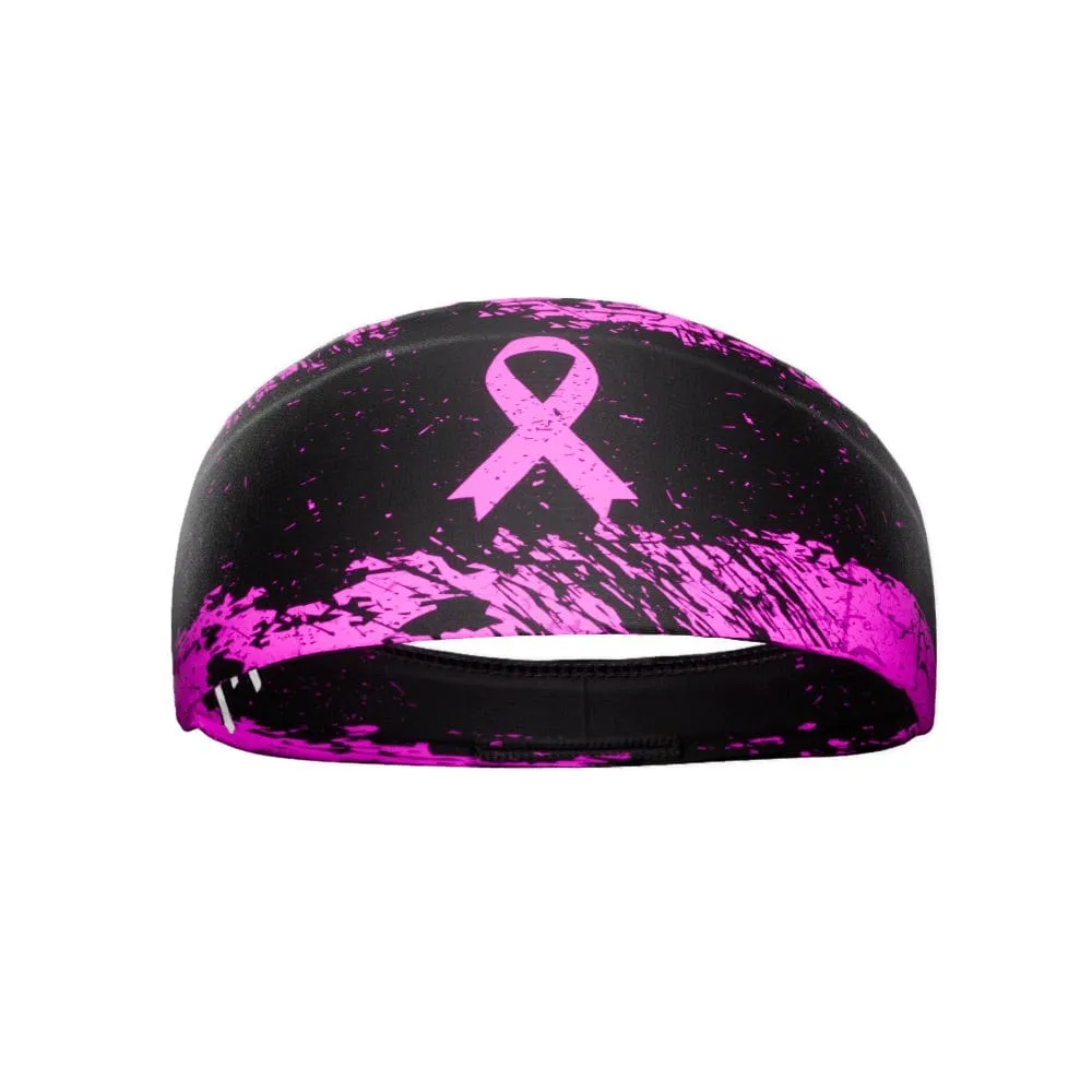 Pink Splattered Breast Cancer Headband | Elite Athletic Gear