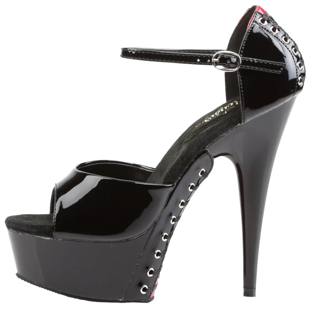 Pleaser DELIGHT 660FH Shoes Black/Red