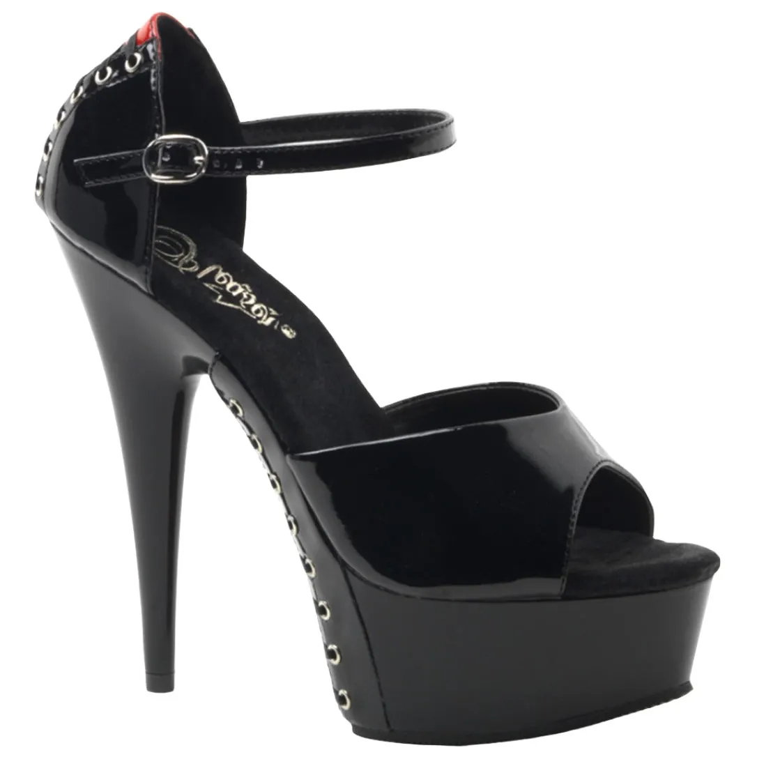 Pleaser DELIGHT 660FH Shoes Black/Red