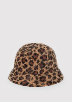 Plush Brown Bucket Hat
