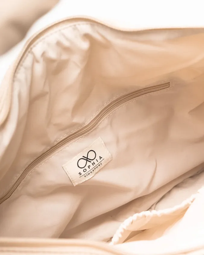 POSH SLOUCHY HOBO IN CRÈME
