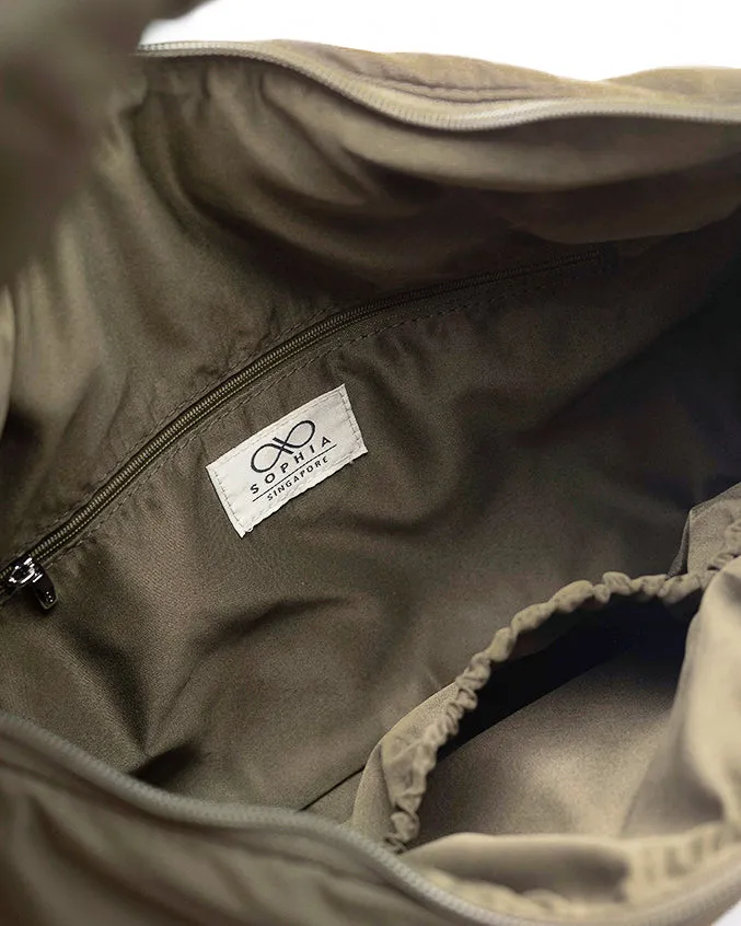POSH SLOUCHY HOBO IN KHAKI