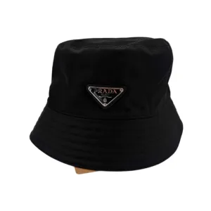 Prada Bucket Hat "RE-NYLON" Used Black Size XL