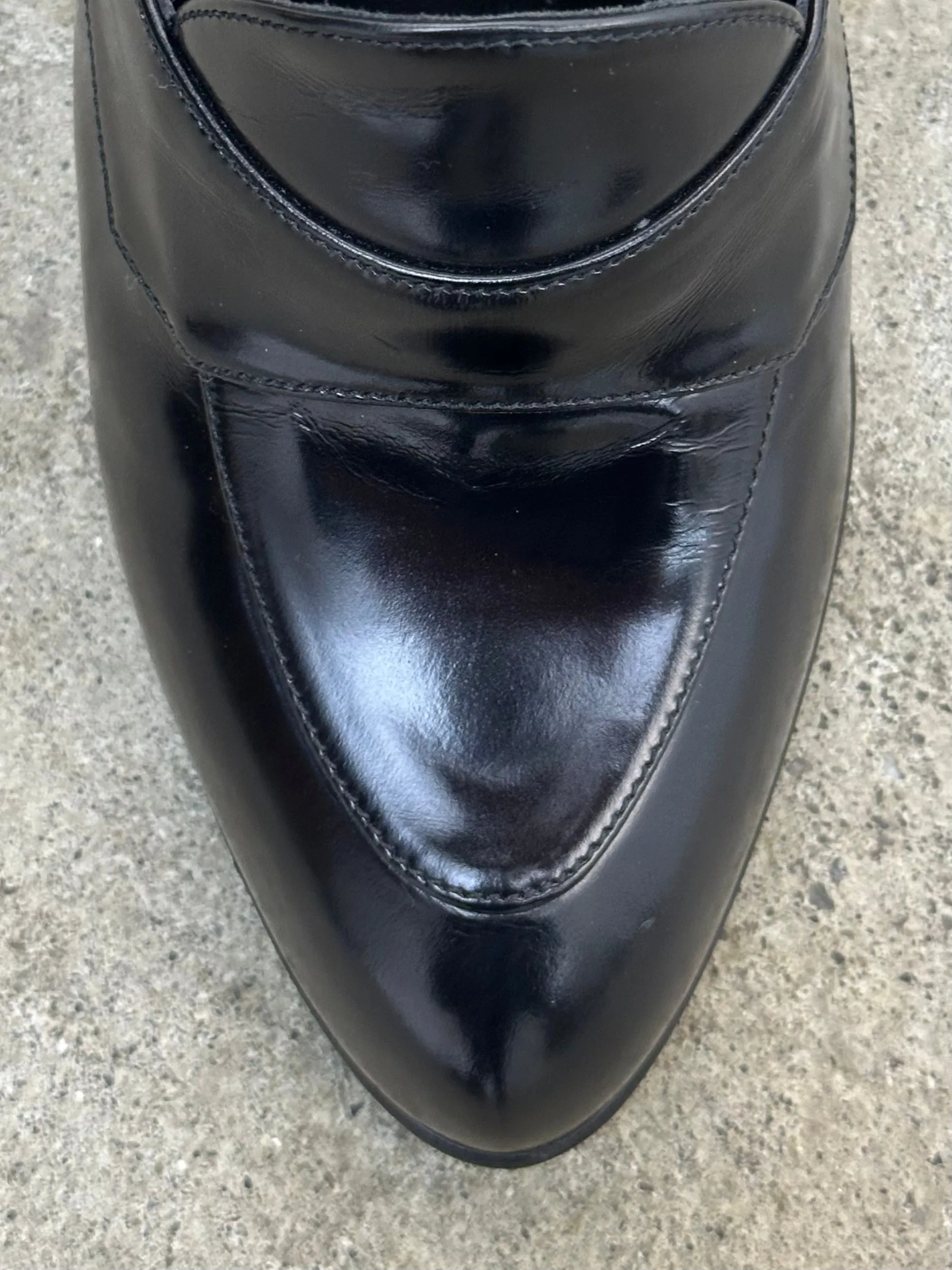 Prada Leather D'Orsay Loafer Pumps*