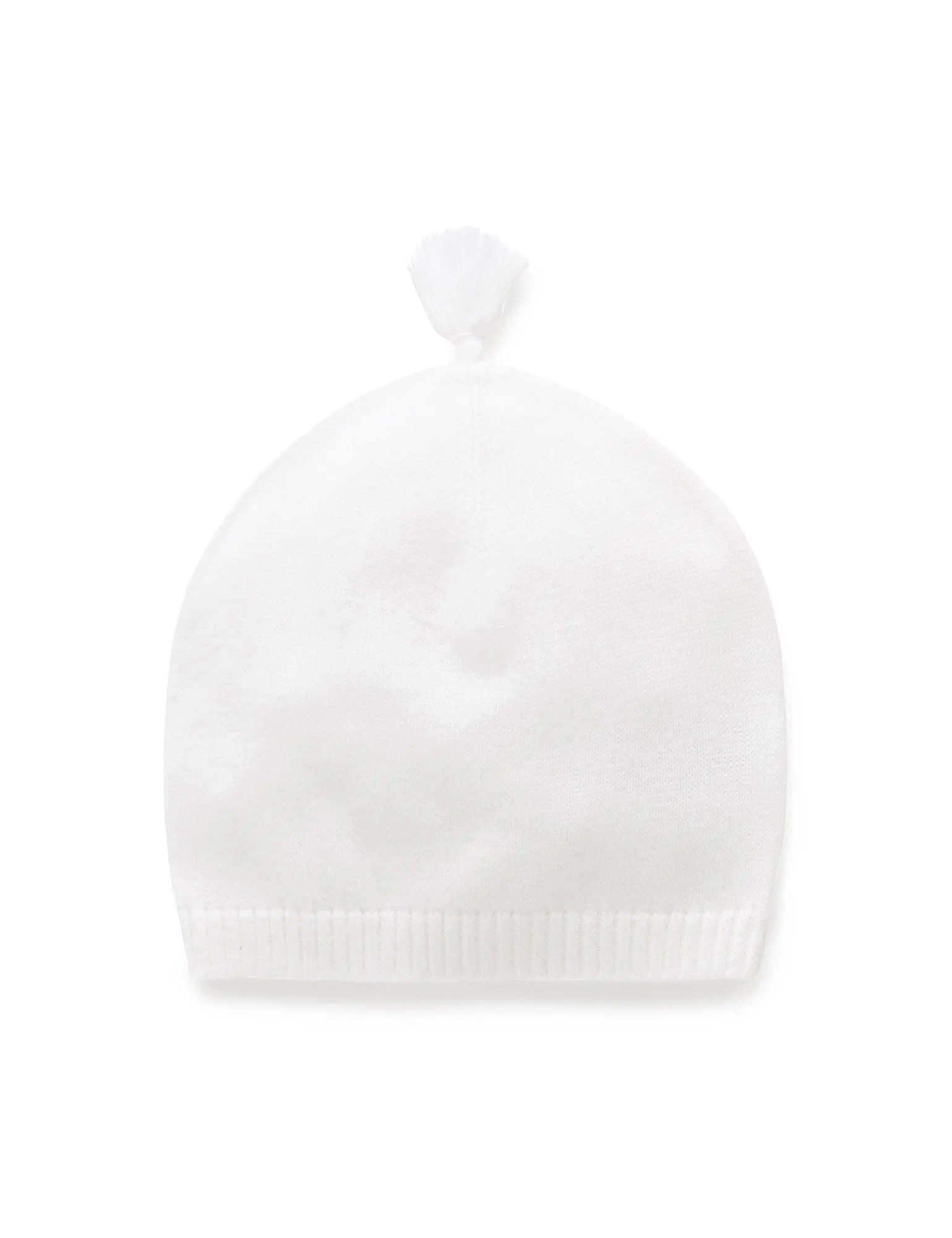 Purebaby Essentials Newborn Beanie - White