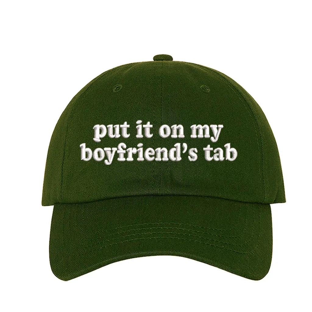 Put It On My Boyfriends Tab Embroidered Baseball Hat