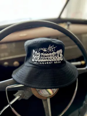 "Good times,Bad times" Bucket Hat in Black