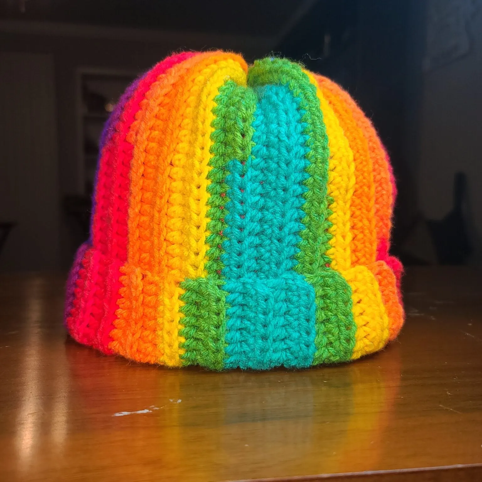 Rainbow Crochet Beanies/Hats