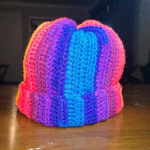 Rainbow Crochet Beanies/Hats