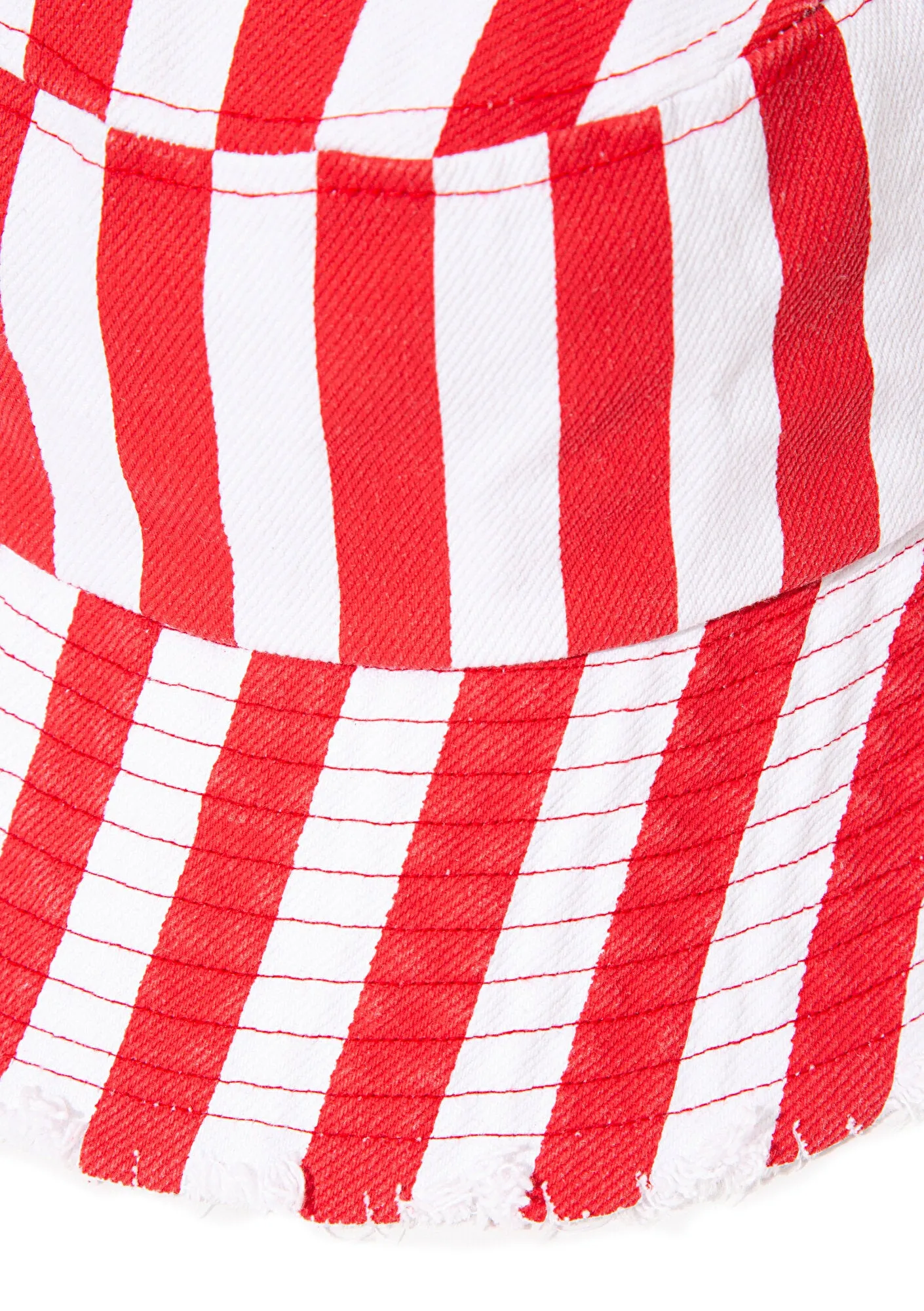 Red Striped Bucket Hat