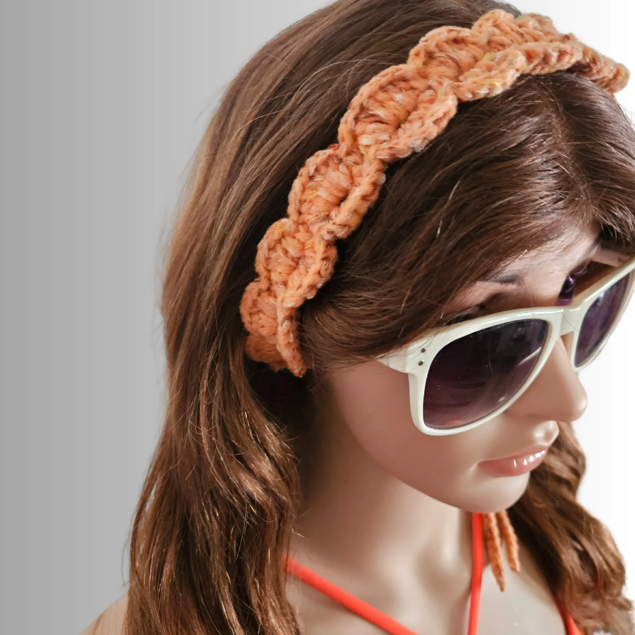Rita Rosa Ocean Ripple-Style Handmade Crochet Tie-Back Headbands