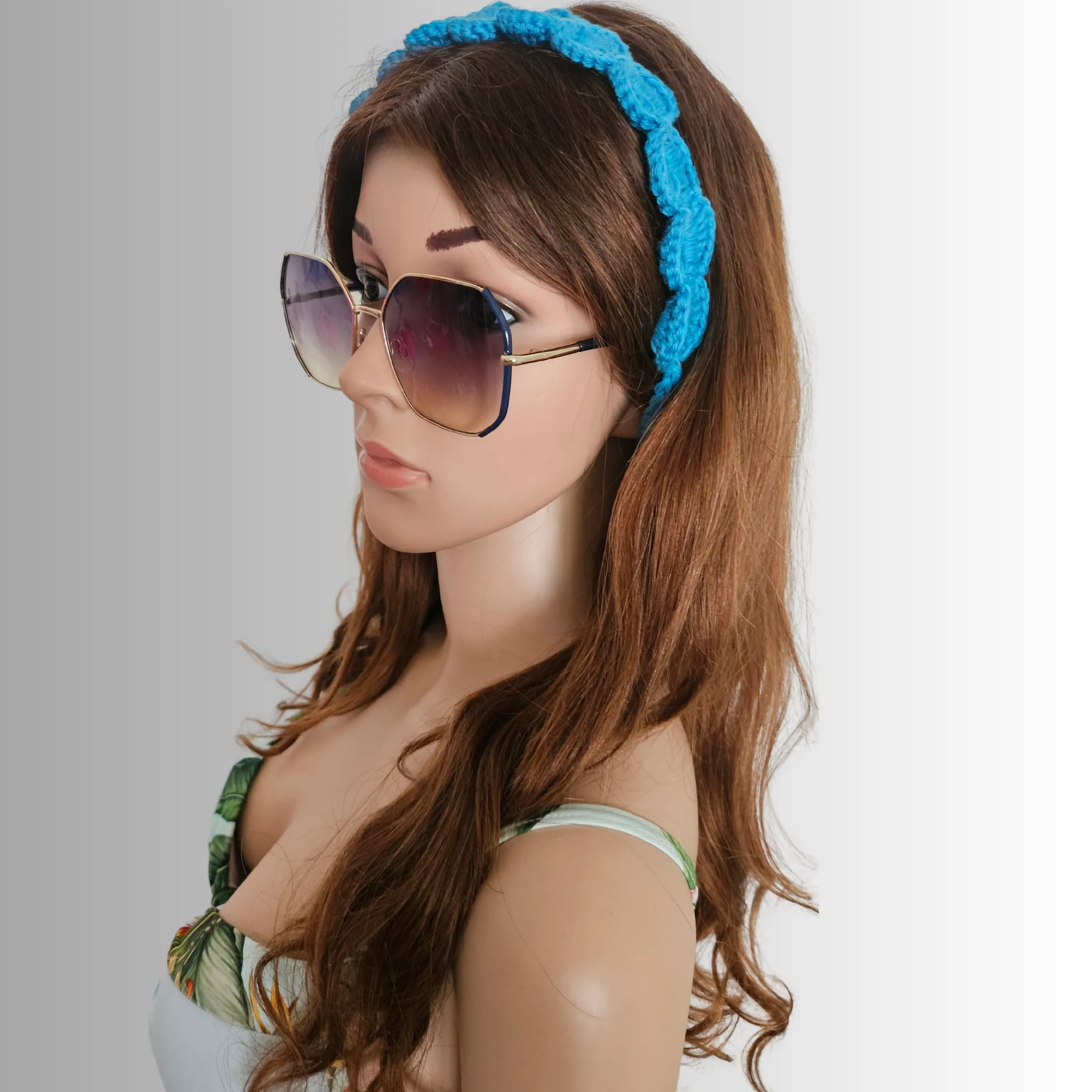 Rita Rosa Ocean Ripple-Style Handmade Crochet Tie-Back Headbands