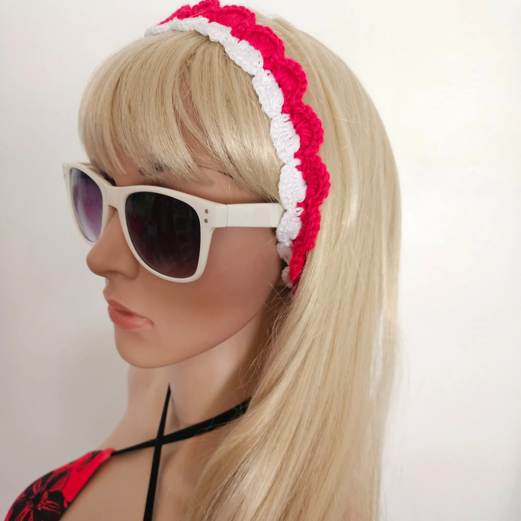 Rita Rosa Ocean Ripple-Style Handmade Crochet Tie-Back Headbands
