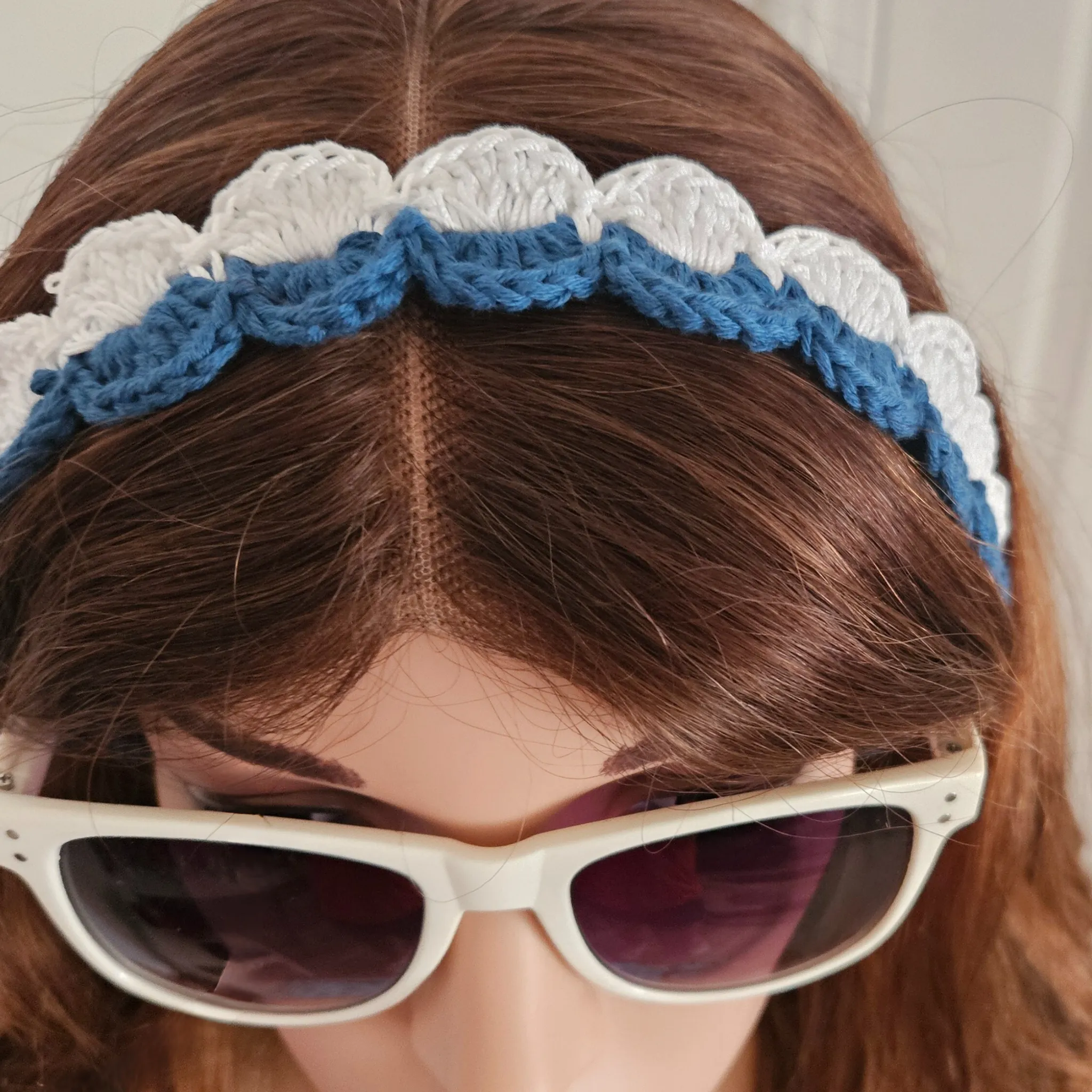 Rita Rosa Ocean Ripple-Style Handmade Crochet Tie-Back Headbands