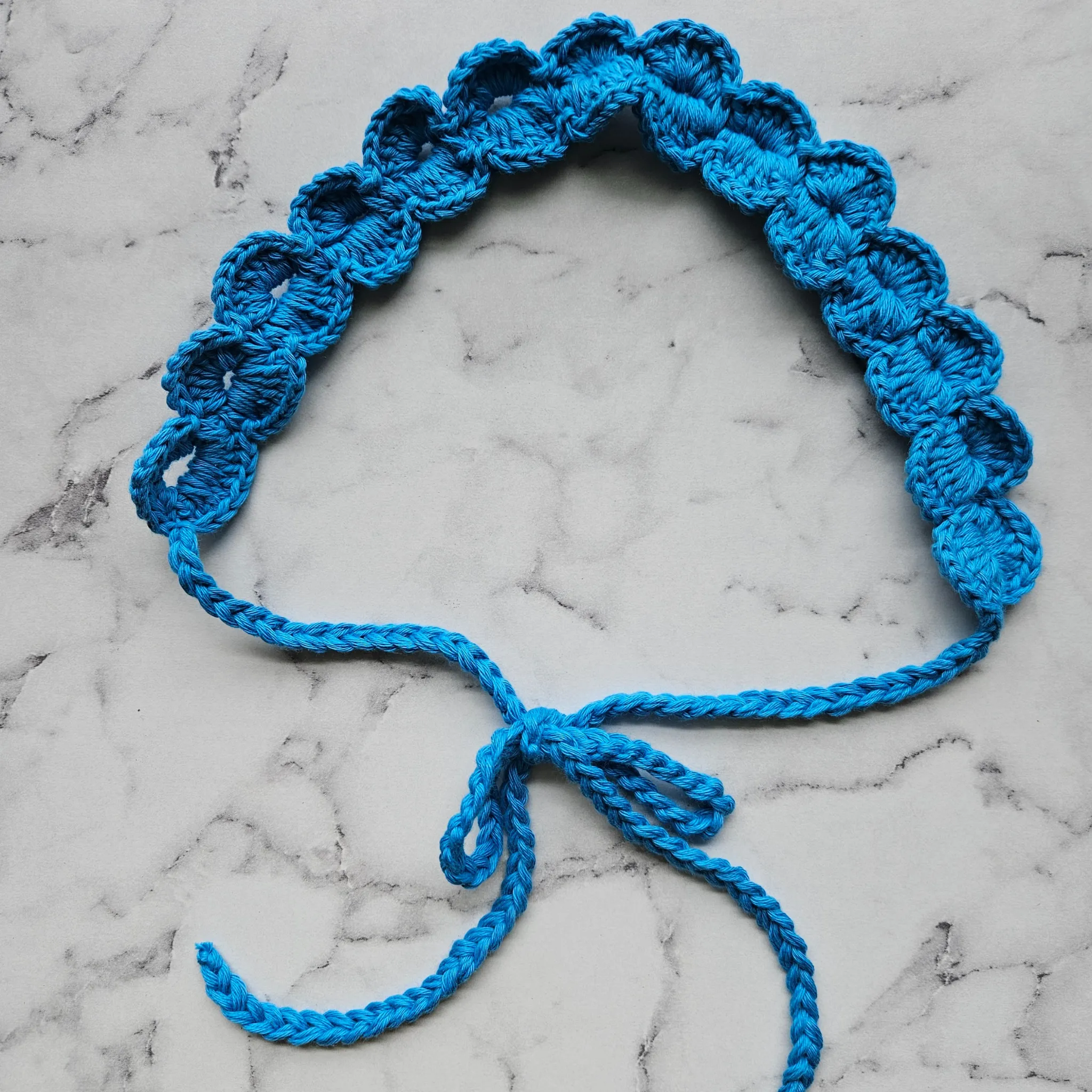 Rita Rosa Ocean Ripple-Style Handmade Crochet Tie-Back Headbands