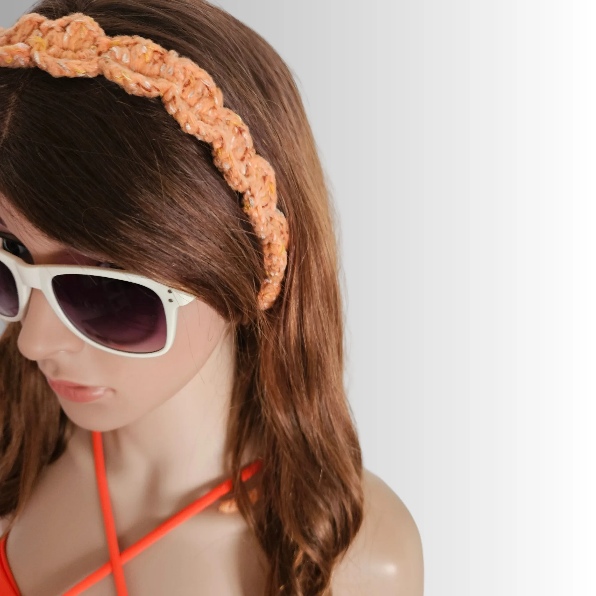 Rita Rosa Ocean Ripple-Style Handmade Crochet Tie-Back Headbands