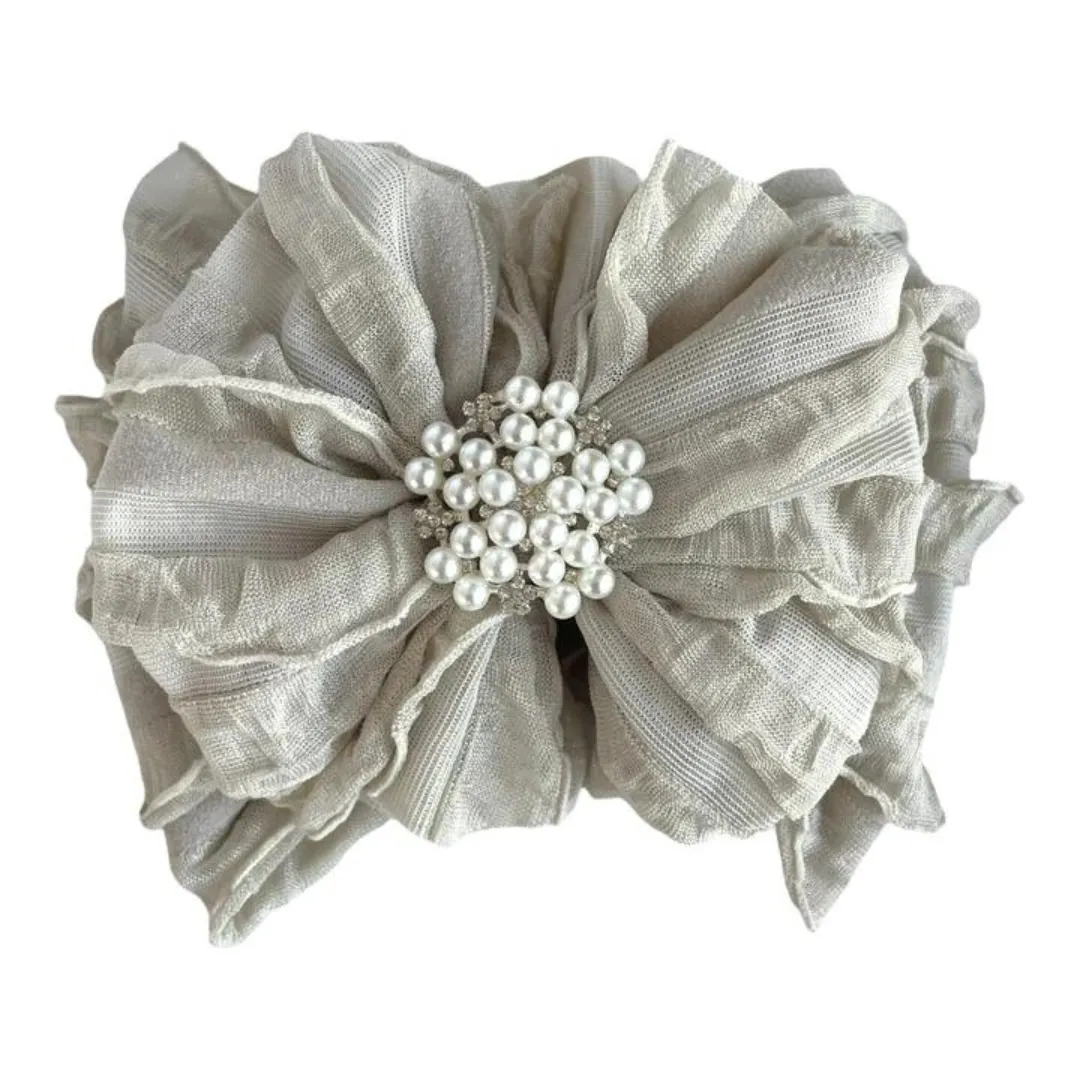 Rockin Royalty Pearl Ruffled Headbands