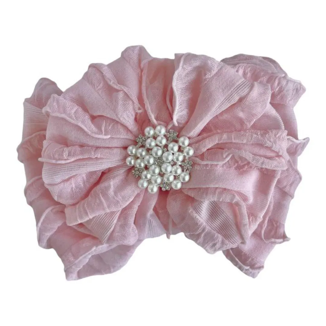 Rockin Royalty Pearl Ruffled Headbands