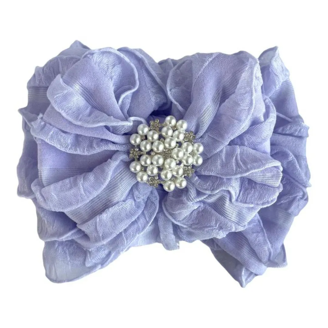 Rockin Royalty Pearl Ruffled Headbands