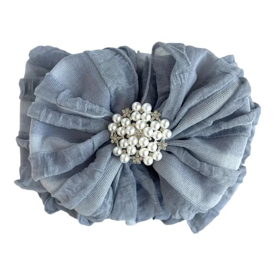 Rockin Royalty Pearl Ruffled Headbands