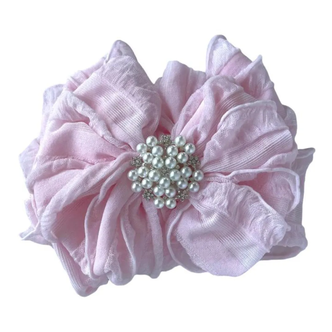 Rockin Royalty Pearl Ruffled Headbands