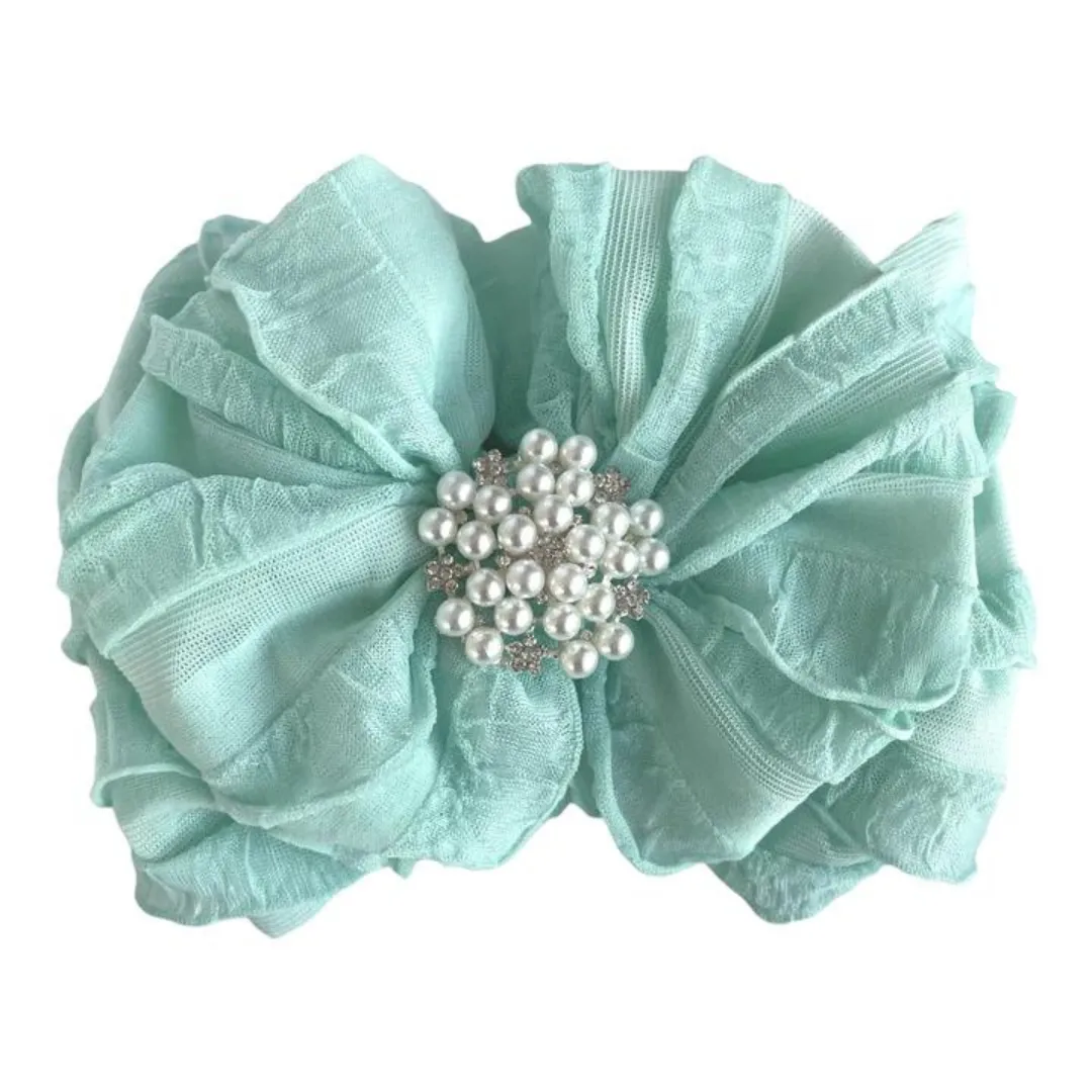 Rockin Royalty Pearl Ruffled Headbands