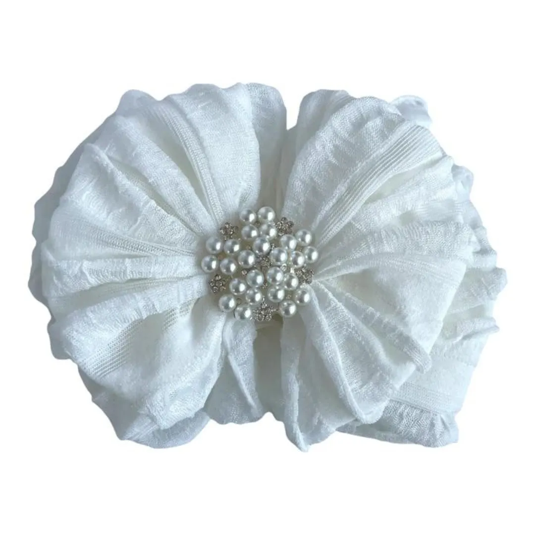 Rockin Royalty Pearl Ruffled Headbands