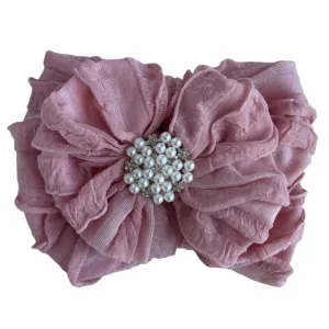 Rockin Royalty Pearl Ruffled Headbands