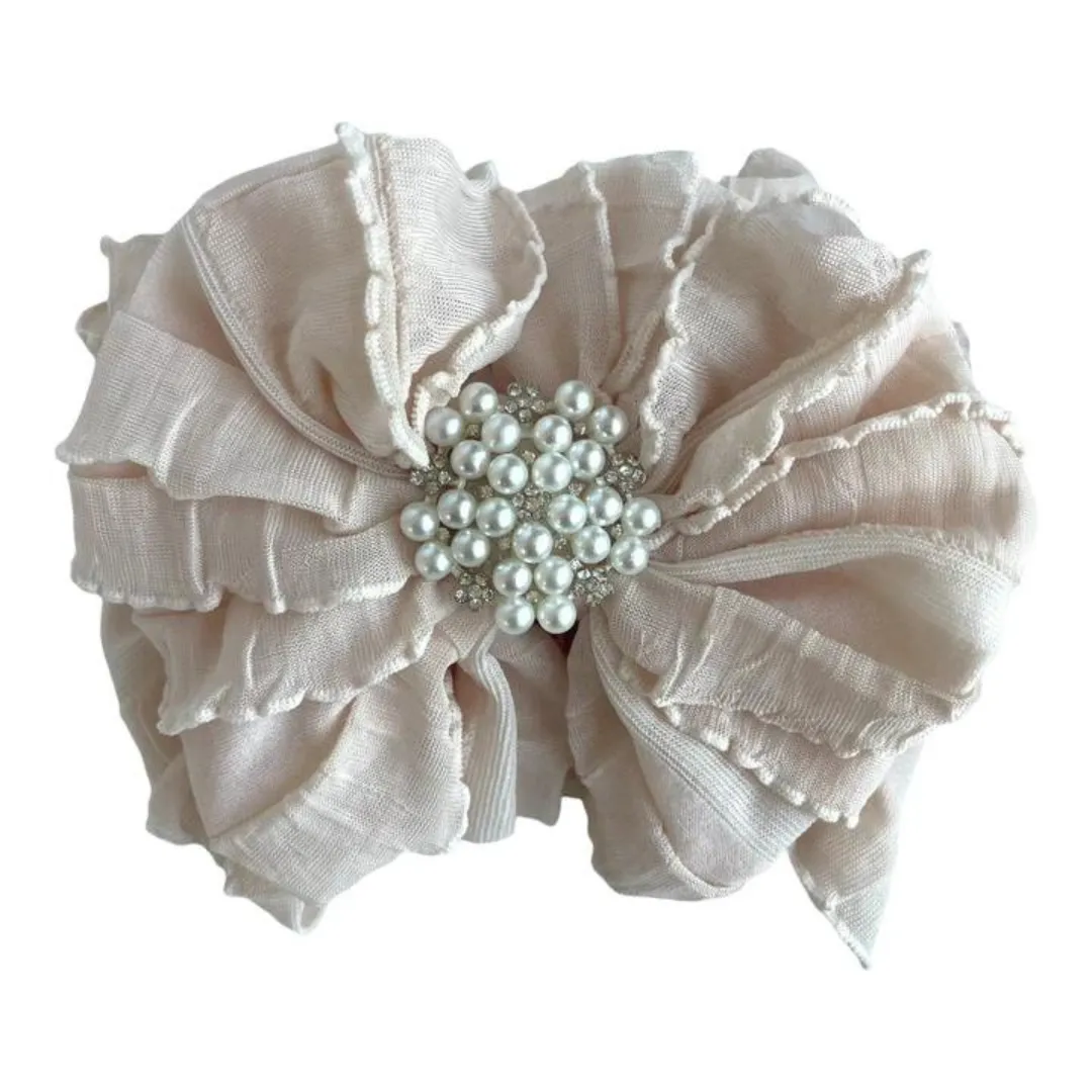 Rockin Royalty Pearl Ruffled Headbands
