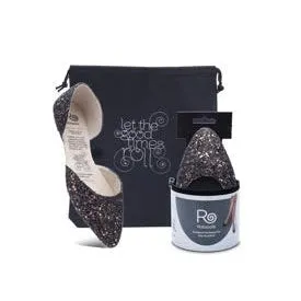 Rollasole Glitz & Glam Pointed Flats Black