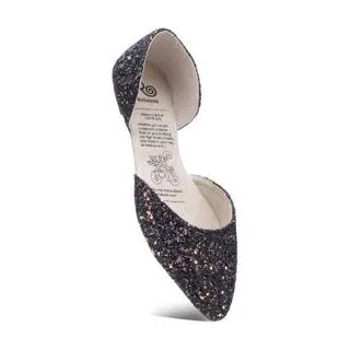 Rollasole Glitz & Glam Pointed Flats Black