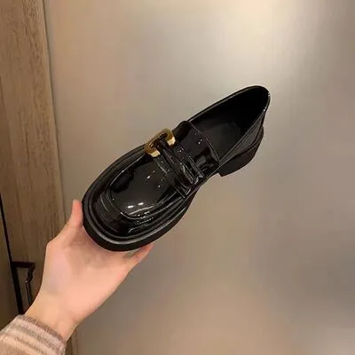 Round Toe Platform Loafers