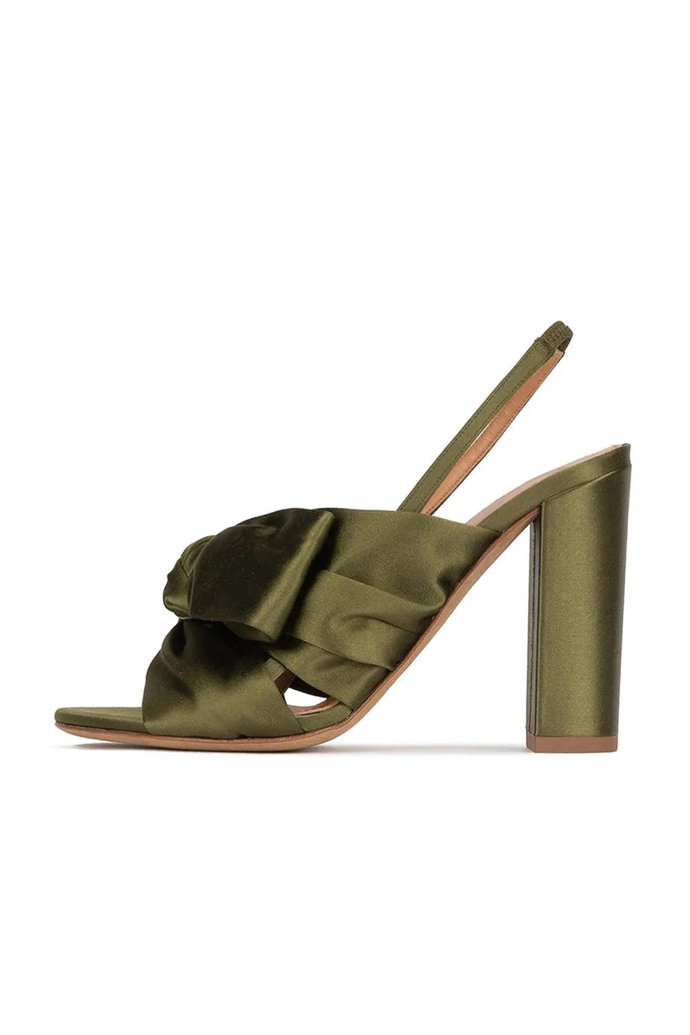 Roycebridal Satin Peep Toe Chunky Heel Outdoor Shoes With Bow-Knot