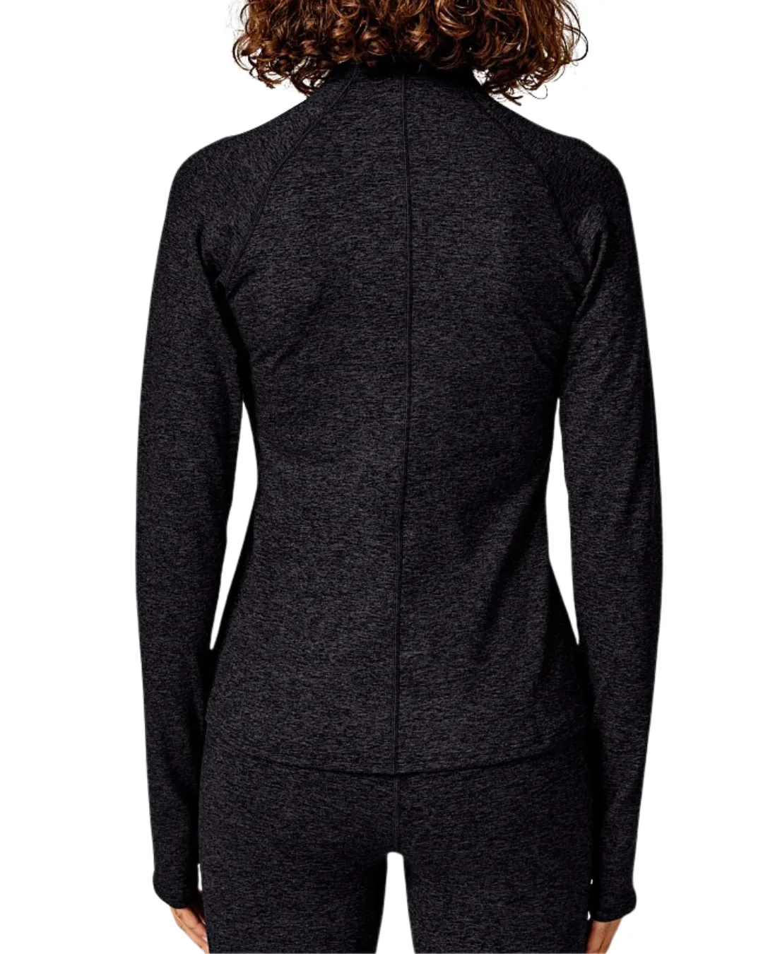 Running Bare Base Camp Zip Running Top | Black Marle | Final Sale