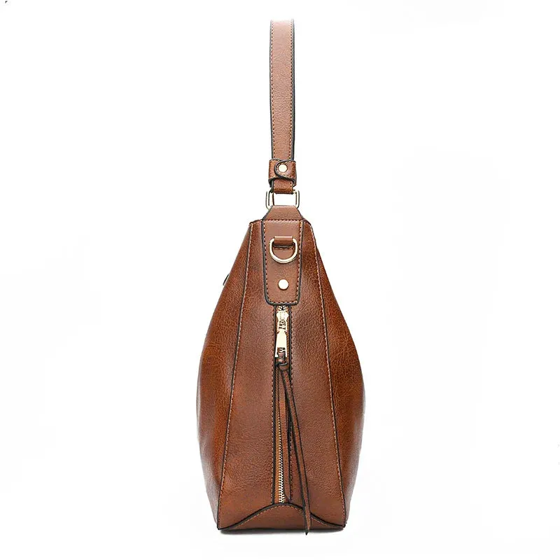 Sandra™ | Leather Hobo Bag