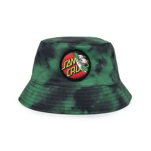Santa Cruz - Beware Dot Youth Bucket Hat Green Tie Dye