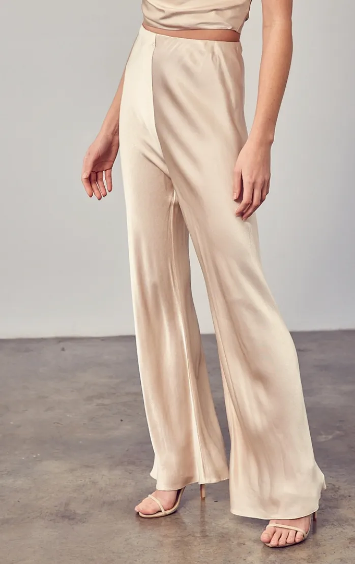 Satin Flared Pants