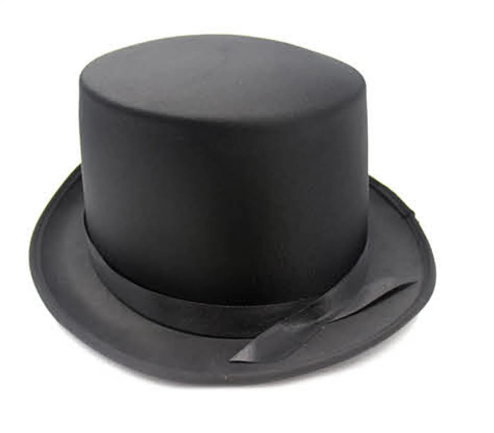 SATIN TOP HAT Costume Party Cap Fancy Dress Trilby Fedora One Size - Black