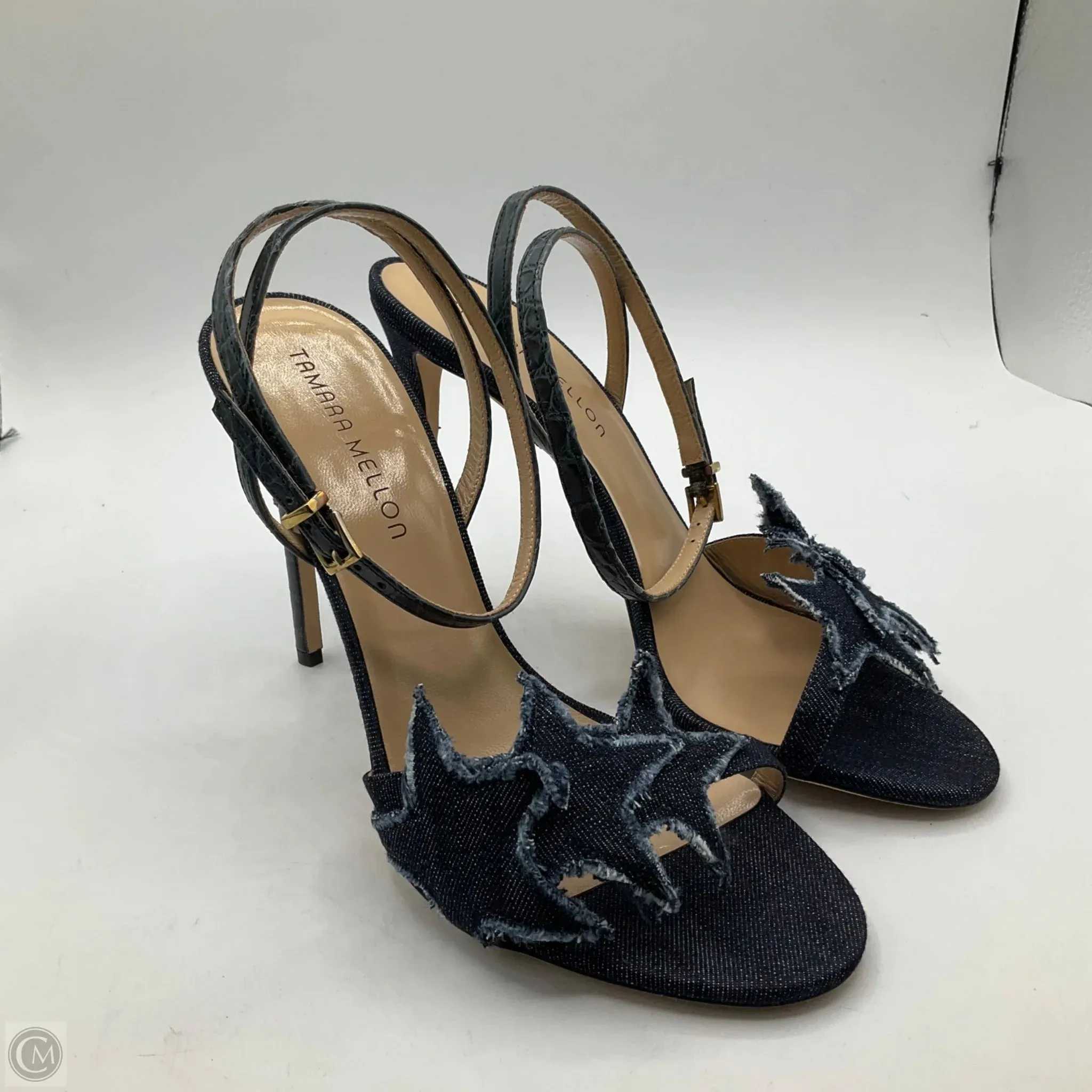 Shoes Heels Stiletto By Cma In Blue Denim, Size: 9.5