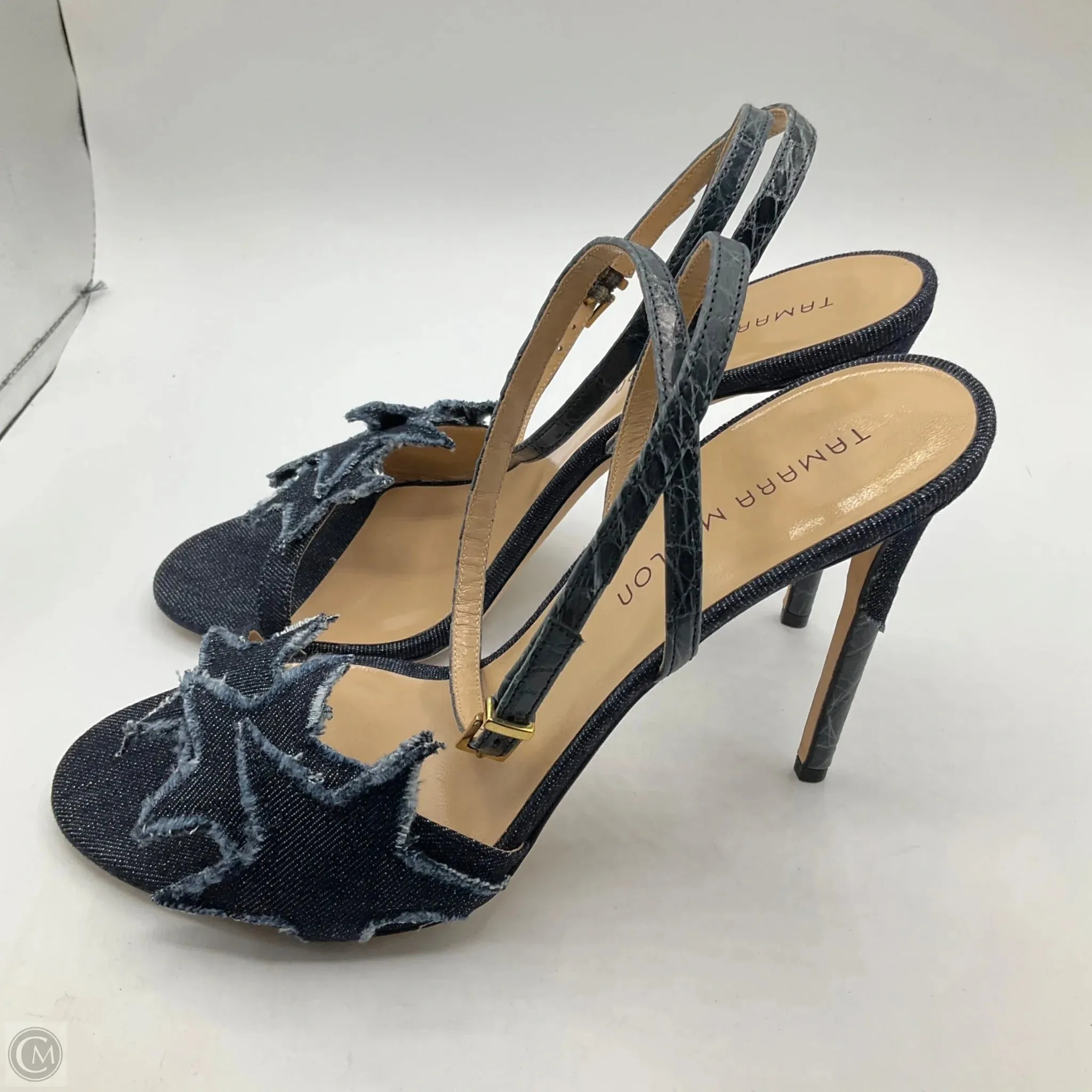 Shoes Heels Stiletto By Cma In Blue Denim, Size: 9.5