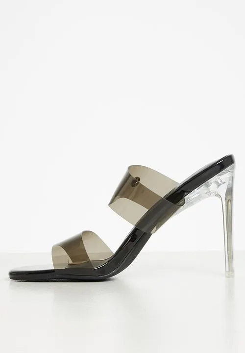 SissyBoy Ladies Vinyl Strap Mule Black
