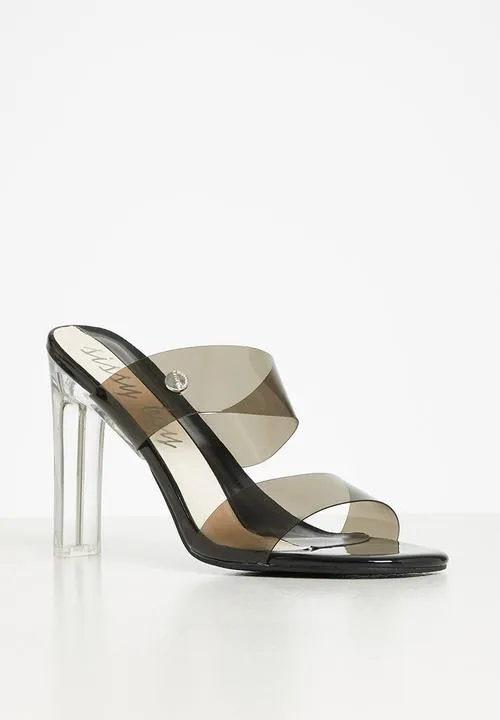 SissyBoy Ladies Vinyl Strap Mule Black