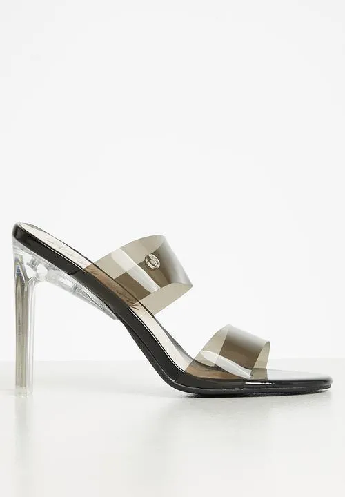 SissyBoy Ladies Vinyl Strap Mule Black