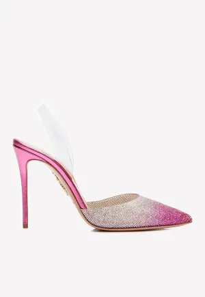So Nude 105 Crystal Plexi Ombre Pumps