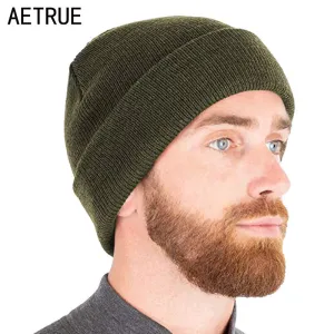 Solid Knitted Hat Winter Hats For Men