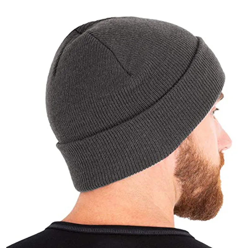 Solid Knitted Hat Winter Hats For Men