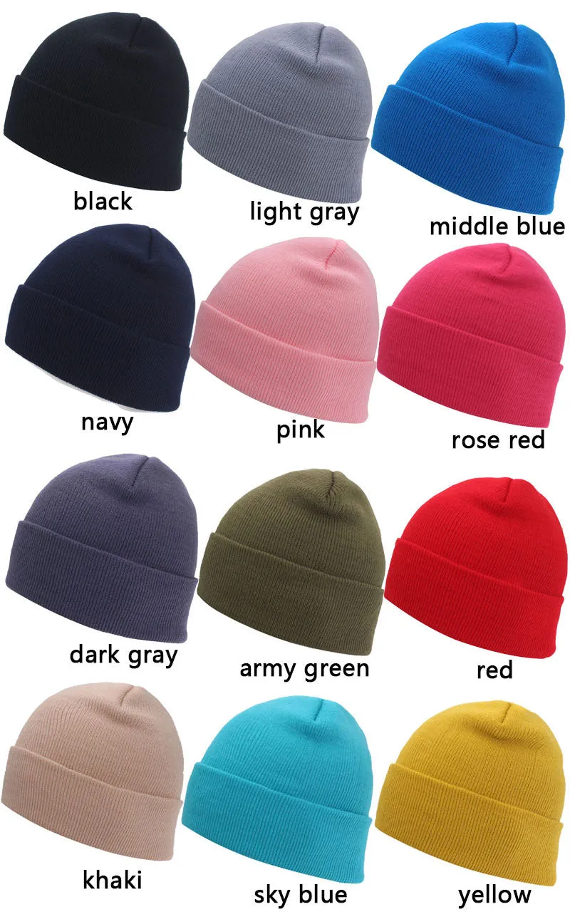 Solid Knitted Hat Winter Hats For Men