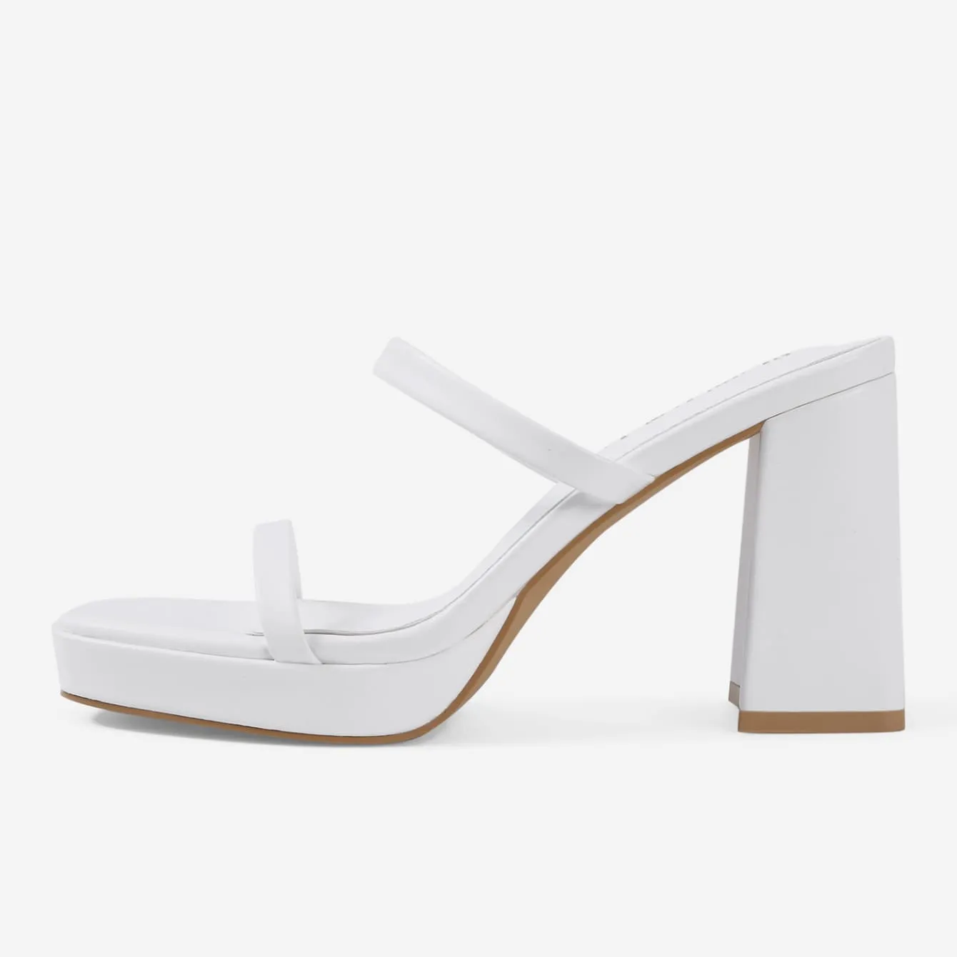 Strappy Pearl Heels Chunky Heels