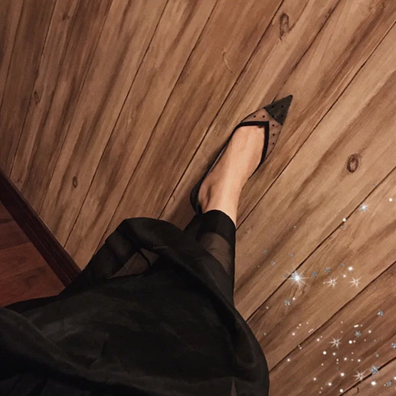 Summer Mesh Wedding Shoes Woman Sexy Strange Heel