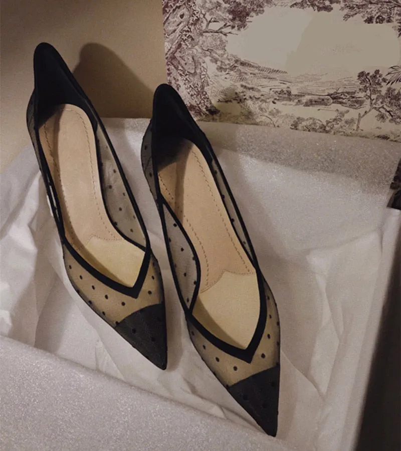 Summer Mesh Wedding Shoes Woman Sexy Strange Heel